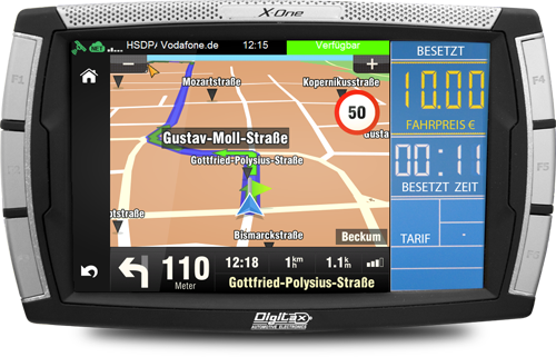 Öffnen Sie die SYGIC Navigation aus TARIS Driver auf dem DIGITAX XOne