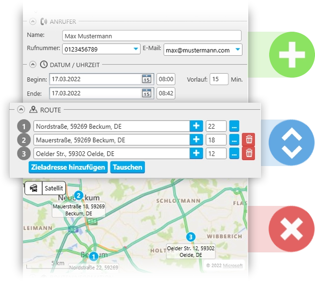 TARIS Dispatch Fahrtenvermittlung und Auftragserfassung