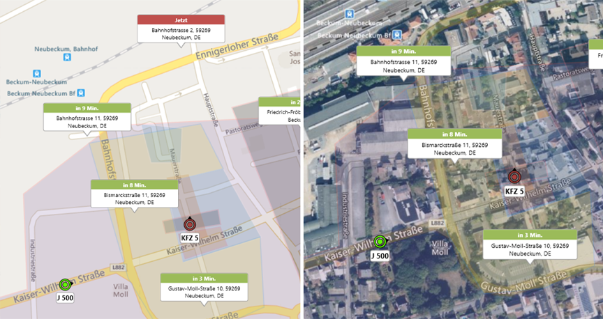 TARIS-Dispatch Fahrtenvermittlung und Fahrzeug Ortung