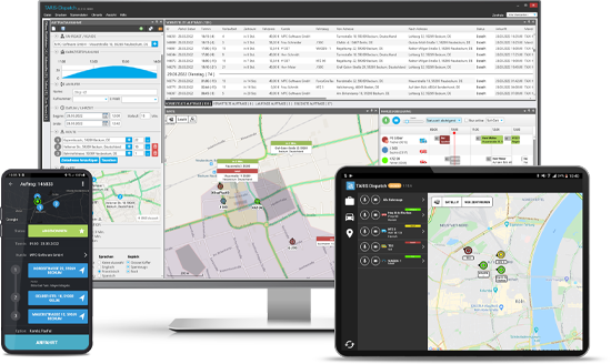 TARIS-Dispatch - Disposition, Fahrtenvermittlung, Flottenmanagement