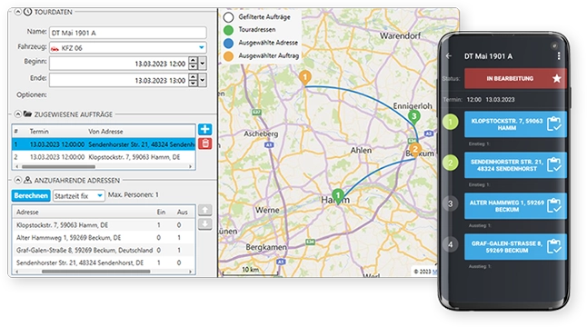 TARIS Dispatch Tourenplanung