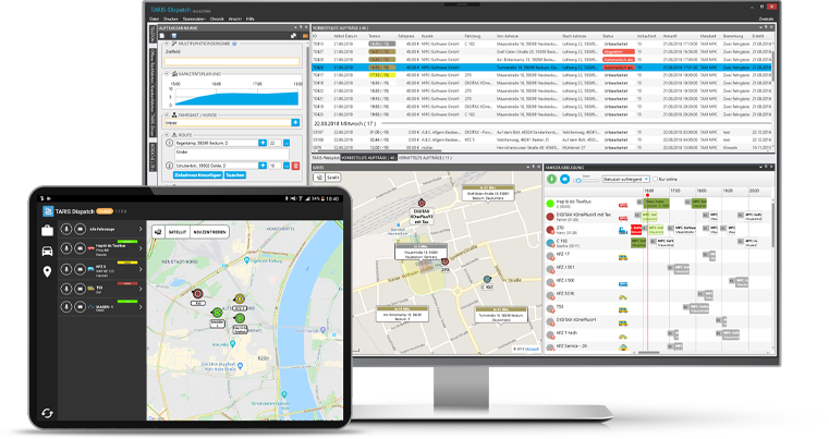 TARIS-Dispatch - Disposition, Fahrtenvermittlung, Flottenmanagement