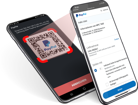 Bargeldlose Zahlung über QR-Code Scan