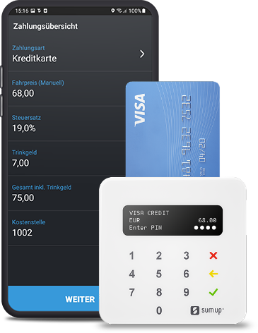 Kartenzahlung über SUMUP mit TARIS Driver