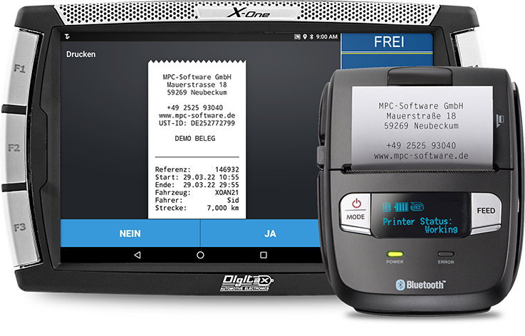 TARIS Driver PRO - DIGITAX X-One - Bluetooth Belegdrucker