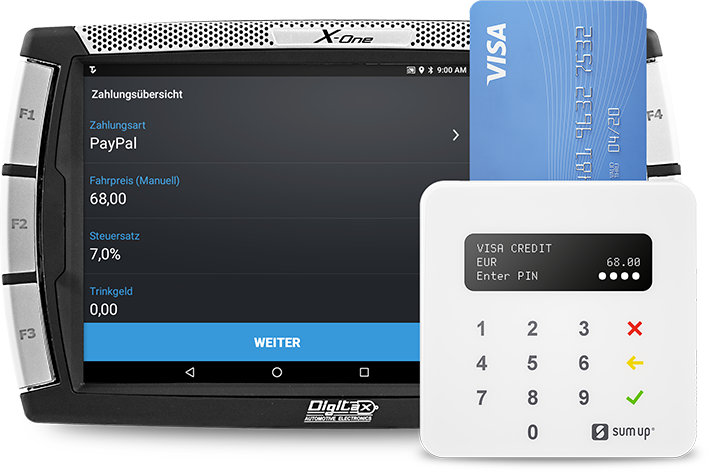TARIS Driver PRO - DIGITAX X-One - Kartenzahlung über SUMUP